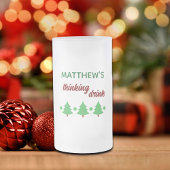 Custom Name Funny Thinking Drink Christmas Trees Matglas Bierpul