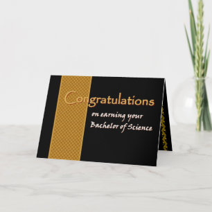 CUSTOM NAME Gefeliciteerd - Bachelor of Science Kaart