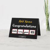 CUSTOM NAME Gefeliciteerd - Bachelor's Degree Kaart (Achterkant)