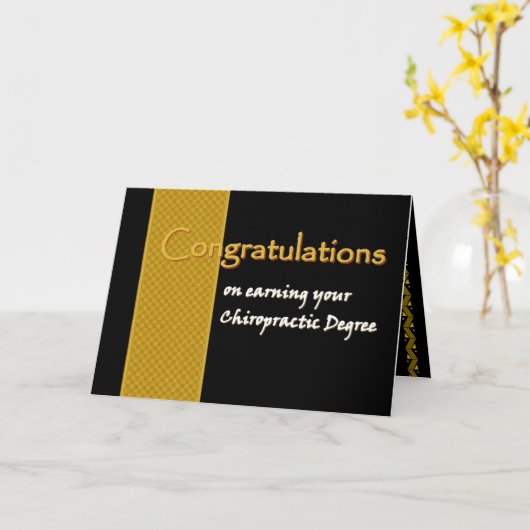 CUSTOM NAME Gefeliciteerd - Chiropractie Graad Kaart (Gele Bloem)
