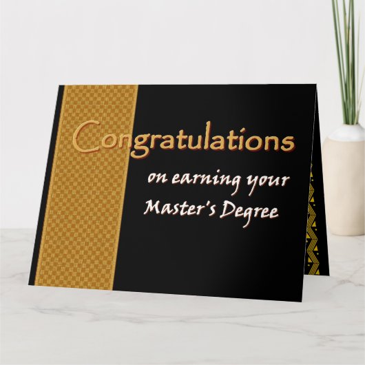 CUSTOM NAME Gefeliciteerd Master's Degree Kaart (Voorkant)