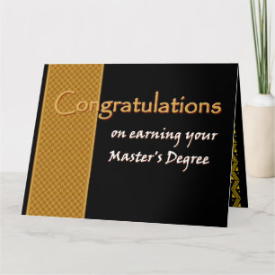 CUSTOM NAME Gefeliciteerd Master's Degree Kaart