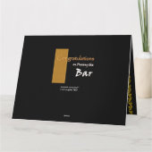 CUSTOM NAME Gefeliciteerd met het slagen voor bar  Kaart (Achterkant)