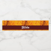 Custom name gold triangles pattern waterfles etiket (Enkel label)