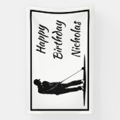 Custom Name Greeting Golf Golfer Player Spandoek (Verticaal)