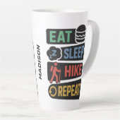 Custom Name Hiking Latte Mok (Rechterhoek)
