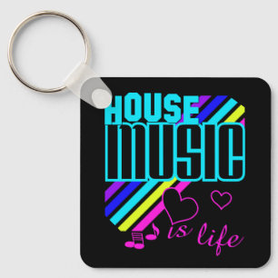 Custom Name House Music Sleutelhanger