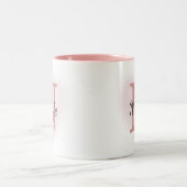 Custom Name &Initial Elegant Dusty Rose Pink Mug   (Centre)