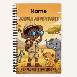 Custom Name Jungle Adventures Notitieboek