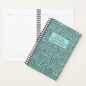Custom Name Knit Turquoise Planner (Display)