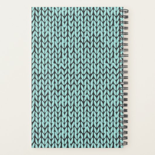 Custom Name Knit Turquoise Planner (Dos)