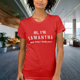 Custom Name Label T-shirt voor Personeel en Event 