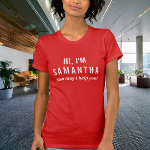 Custom Name Label T-shirt voor Personeel en Event