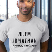 Custom Name Label T-shirt voor Personeel en Event