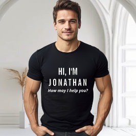 Custom Name Label T-shirt voor Personeel en Event 