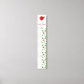 Custom Name Ladybug Growth Chart for Kids Canvas Afdruk (Voorkant)