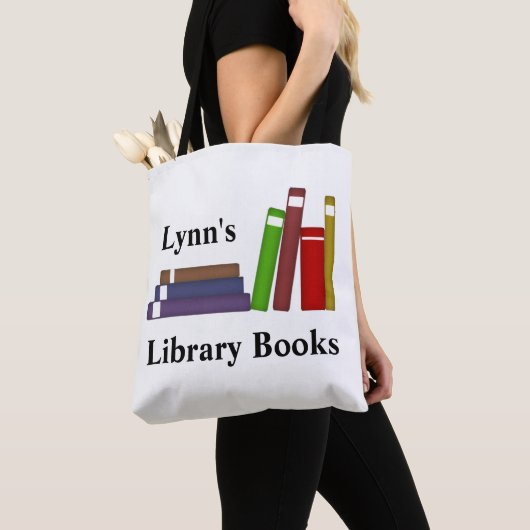 Custom Name Library Books Canvas tas (Dichtbij)