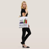 Custom Name Library Books Canvas tas (Op model)