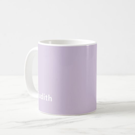 Custom Name Lilac Mist Mug Personalized Minimal  (Devant gauche)