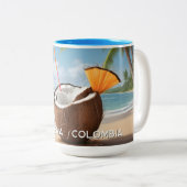 Custom Name & Location Coco Loco Tweekleurige Koffiemok (Voorkant rechts)