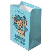 Custom Name & Location Surf Shaka Medium Cadeauzakje (Achterkant Gekanteld)