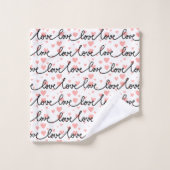 Custom Name Love Text Bath Towel Valentine Gift (Gant de toilette)