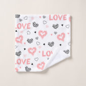 Custom Name Love Text Bath Towel Valentine Gift (Gant de toilette)