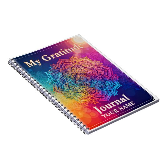 Custom Name Mandala Gratitude Journal (Côté Droit)