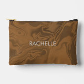 Custom name marble brown texture etui (Voorkant)