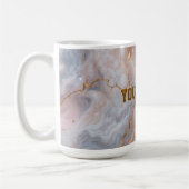 Custom Name Marble Mug | Personalized Gold Textmug (Gauche)