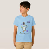 Custom Name Mardi Gras Boy Goose Carnival T-Shirt (Voorkant volledig)