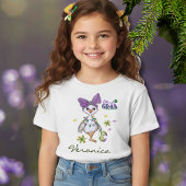 Custom Name Mardi Gras Girl Goose Carnival T-Shirt
