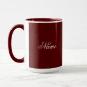 Custom Name Maroon Combo Mug Personalized (Gauche)