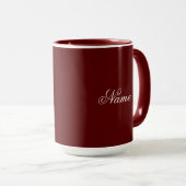 Custom Name Maroon Combo Mug Personalized (Devant droit)