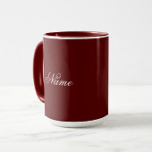 Custom Name Maroon Combo Mug Personalized (Devant gauche)