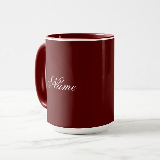 Custom Name Maroon Combo Mug Personalized (Devant gauche)