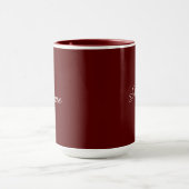 Custom Name Maroon Combo Mug Personalized Mok (Midden)