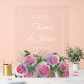 Custom name > message Wedding Welcome Acrylic Sign (Mariage)