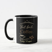 Custom Name Minimalist Coffee Mug Gift Mok (Links)