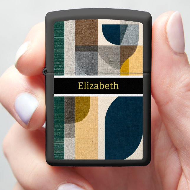 Custom Name Modern Abstract Geometric Marble (In Hand)