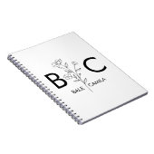 Custom name Monogrammed  Portfolio, Personalized  Notitieboek (Rechterzijde)