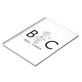 Custom name Monogrammed  Portfolio, Personalized  Notitieboek (Linkerzijde)