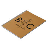 Custom name Monogrammed  Portfolio, Personalized  Notitieboek (Linkerzijde)