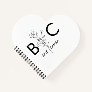 Custom name Monogrammed  Portfolio, Personalized  Notitieboek