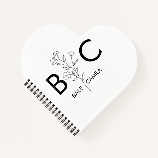 Custom name Monogrammed  Portfolio, Personalized  Notitieboek (Voorkant)