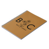 Custom name Monogrammed  Portfolio, Personalized  Notitieboek (Linkerzijde)