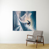 Custom Name Mountain Skier Wandkleed (In Situ (horizontaal))