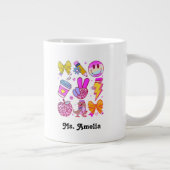 Custom Name Mug, Custom Teacher Mug,Back to school Extra Grote Beker (Rechts)