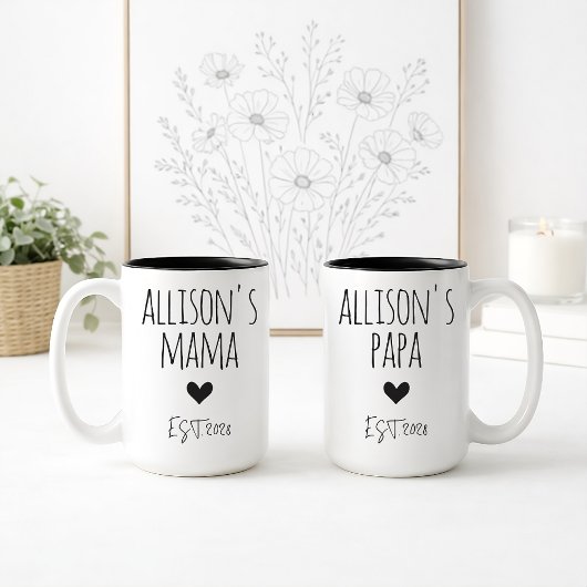 Custom Name Mug Gift for First Time Mom or Grandma