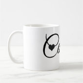 Custom Name Mug Minimalist Script Font with Heart  (Gauche)
